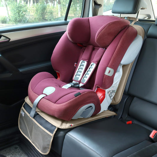 Viaviat Durable Car Seat Kick Mat & Protector – Beige