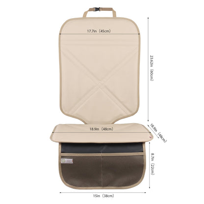 Viaviat Durable Car Seat Kick Mat & Protector – Beige