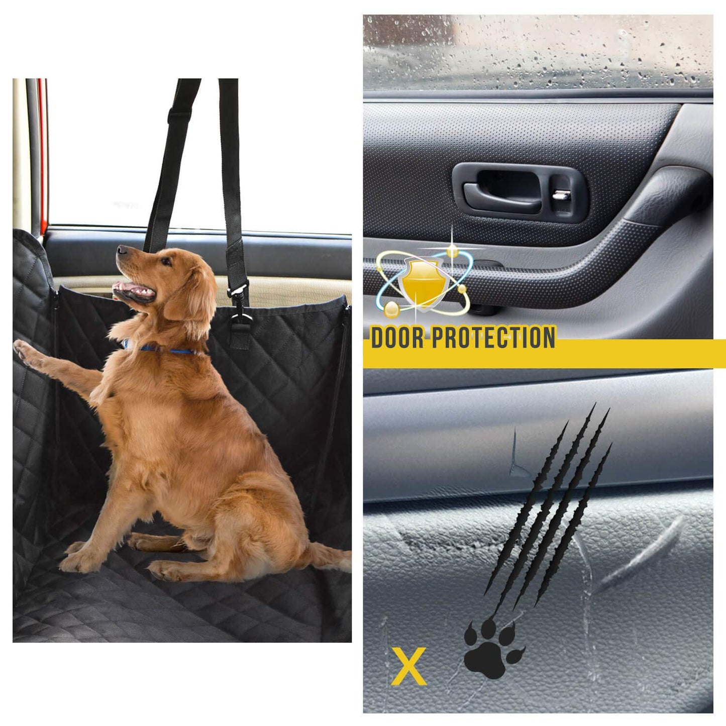 Vailge Waterproof Back Seat Cover for Dogs