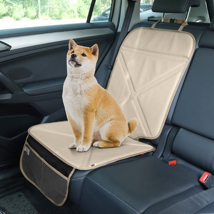 Viaviat Durable Car Seat Kick Mat & Protector – Beige