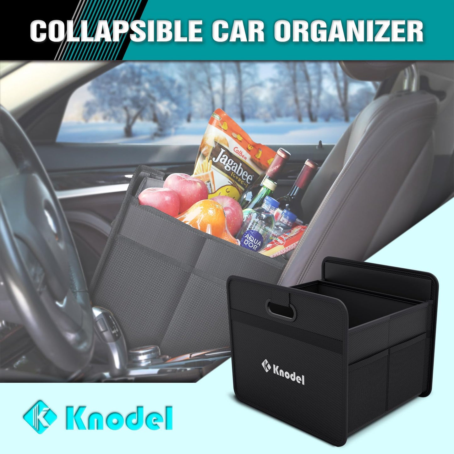 K KNODEL Foldable Automotive Storage Organizer