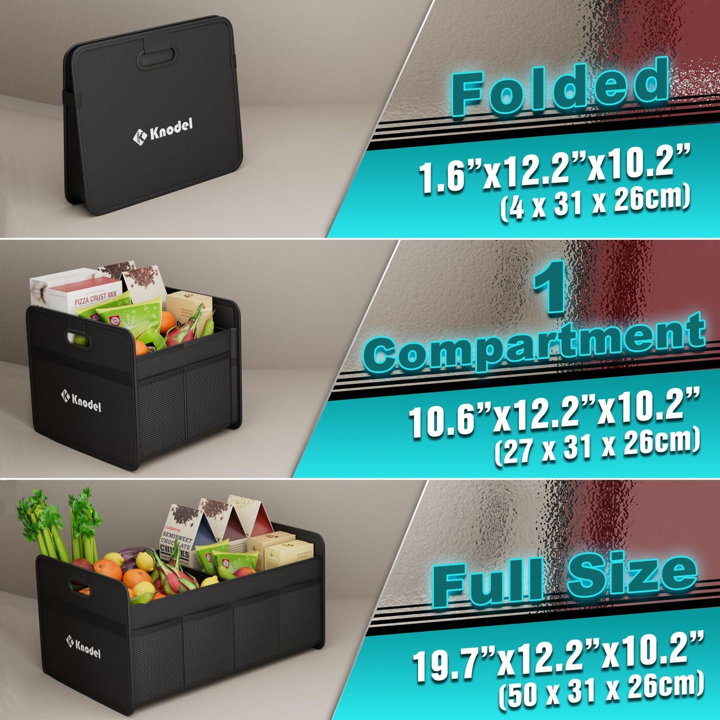 K KNODEL Foldable Automotive Storage Organizer