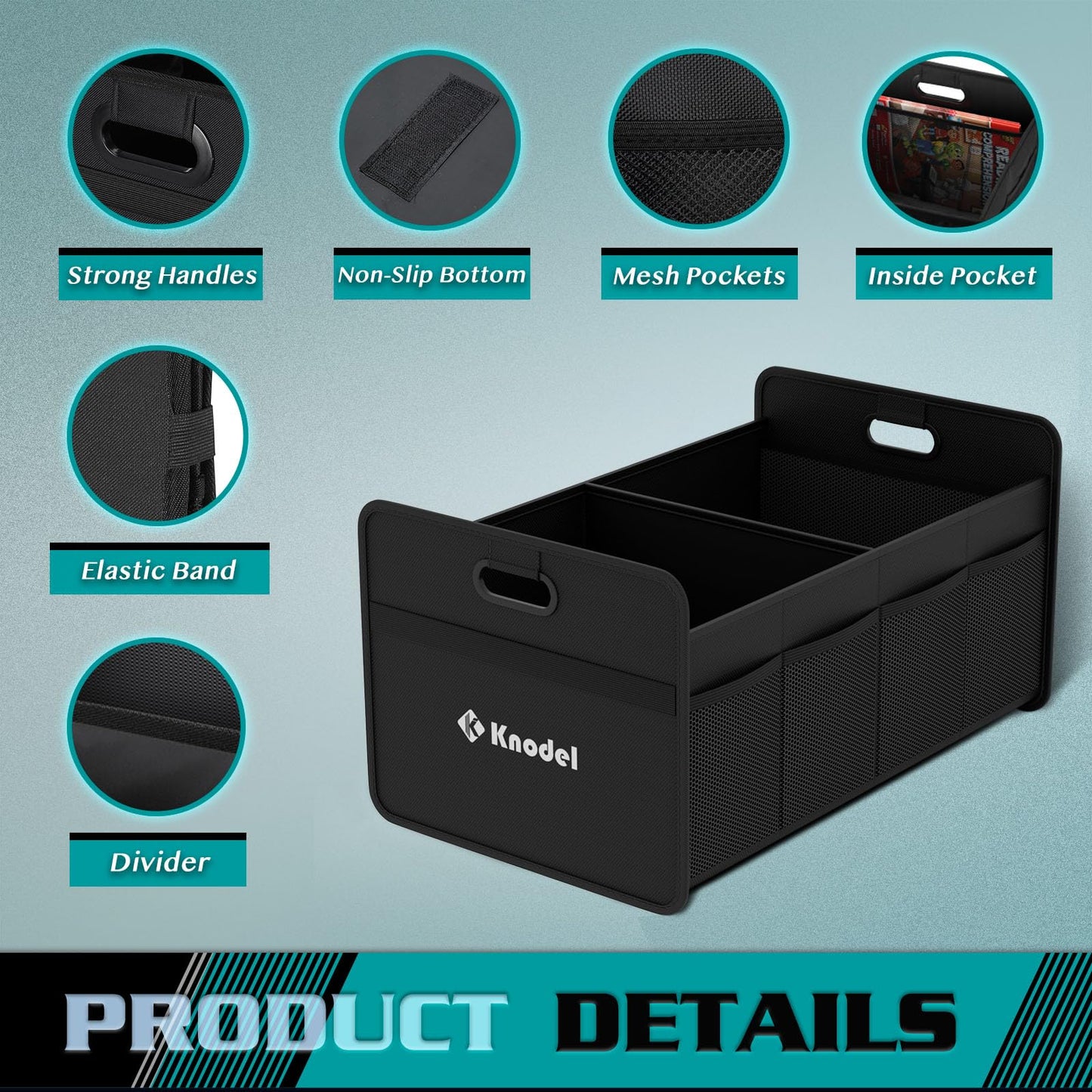 K KNODEL Foldable Automotive Storage Organizer