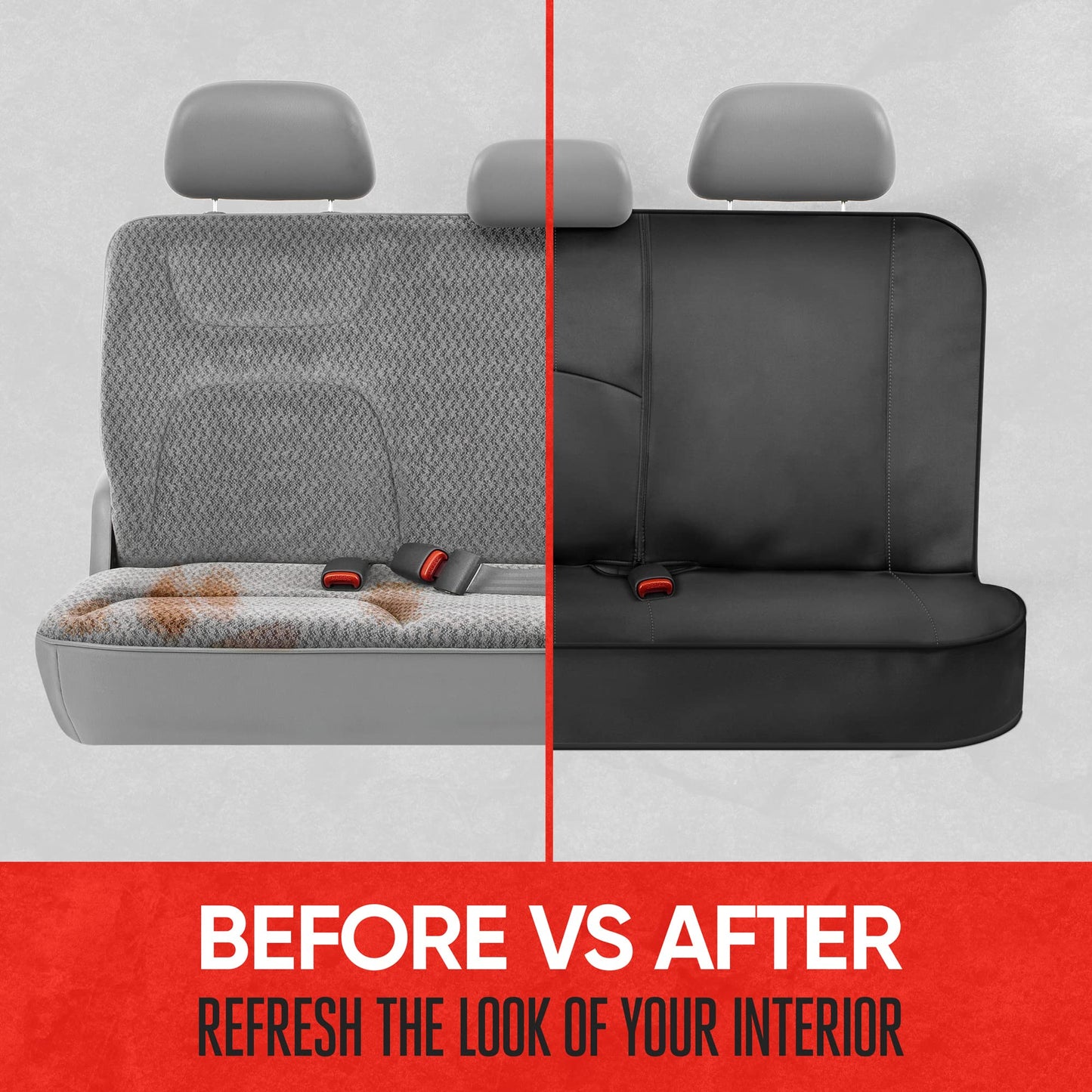 Motor Trend SpillGuard Car Rear Seat Protector – Gray Stitching