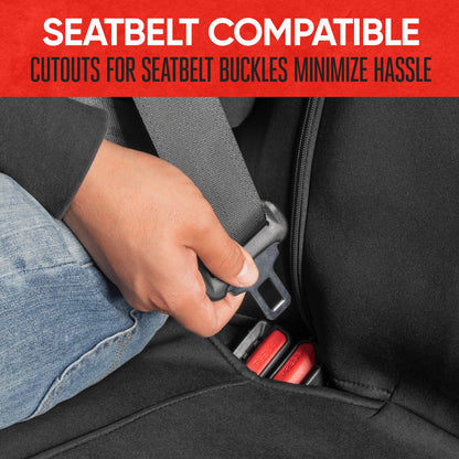 Motor Trend SpillGuard Car Rear Seat Protector – Gray Stitching